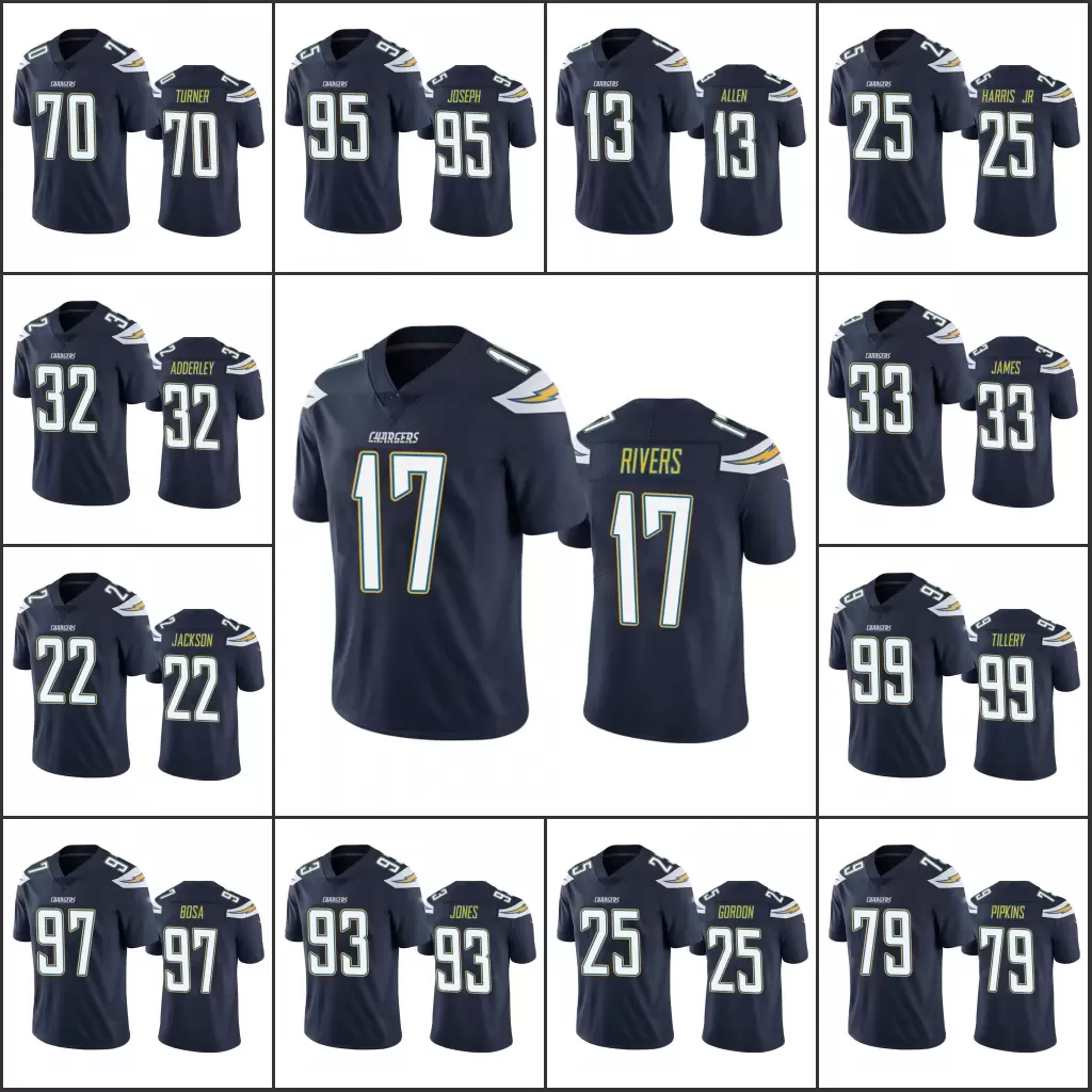 

Jerseys Los Angeles''Chargers''Men #17 Philip Rivers 13 Keenan Allen 97 Joey Bosa Women Youth Navy Vapor Limited Jersey Wholesale Custom