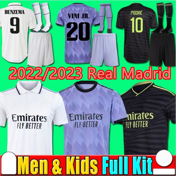 

2022/23 REAL MADRIDS Soccer Jerseys 2023 BENZEMA HAZARD VINI JR CAMAVINGA Football Shirts ASENSIO MODRIC TCHOUAMENI Camiseta men And kids kit Camisa uniform jersey, Black