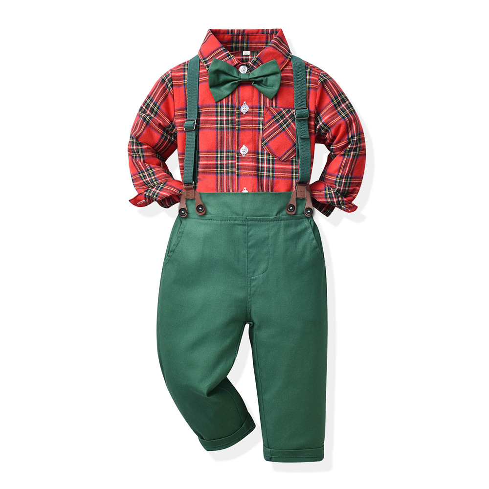 

Toddler Boys Formal Clothing Sets Tie Shirt Pants Suits 1 2 3 4 5 6 Years Cardigan Button Boy Gentleman Leisure Suit, Red