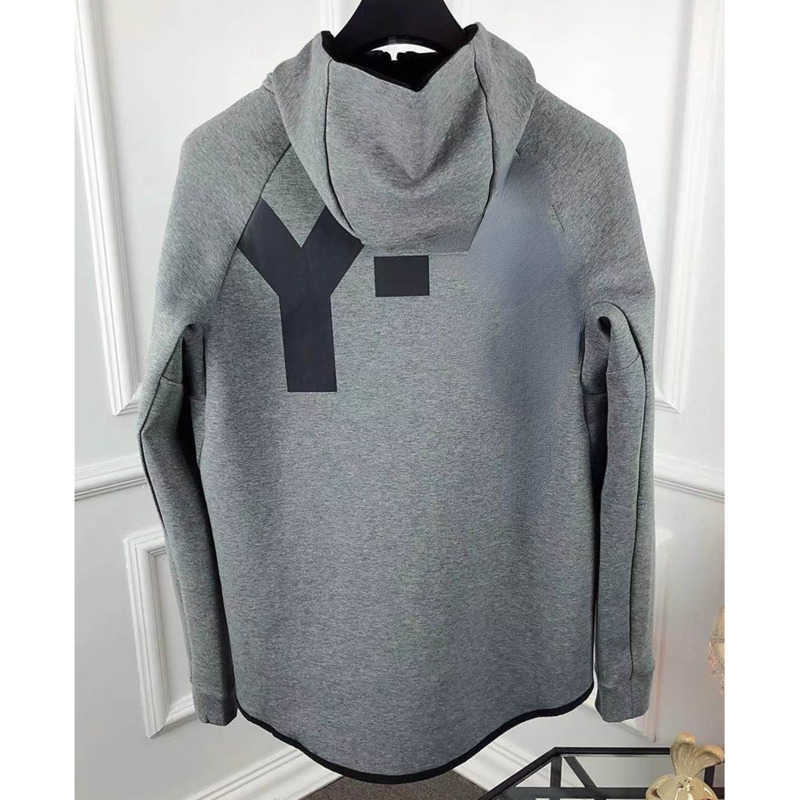 

Fashion hooded sweater designer hoodie Y3 mens zippered cotton jacket casual outdoor sports cardigan coat, Black