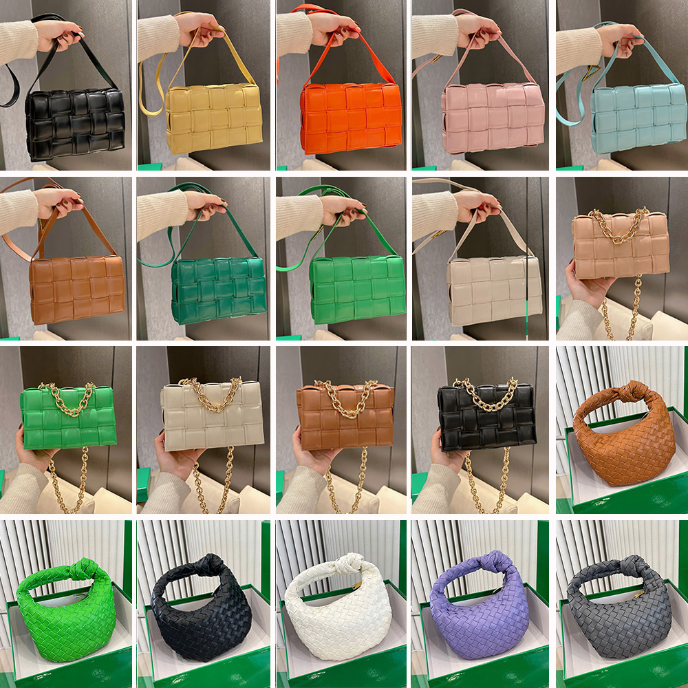 

Luxury Purse Tote Bag Wallet Crossbody Leather Woven Handbag Square Fashion Designer Ladies Small Hobo Shoulder Bags Chain Clutches Knitting Casual Dumpling Pouch, #13 (26*16cm)