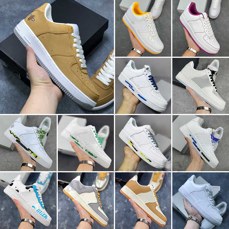 

New One Low Running Shoes For Men Women Triple Black White Utility Classic Leathers Designer Sneakers Lucky Charms Hare University Blue, Color 26