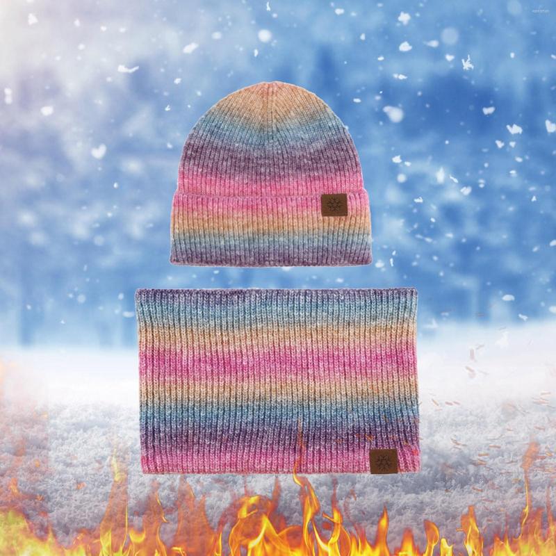 

Ball Caps Gloves Scarf Men Women Winter Hat Warmer Set Neck Thick Knit