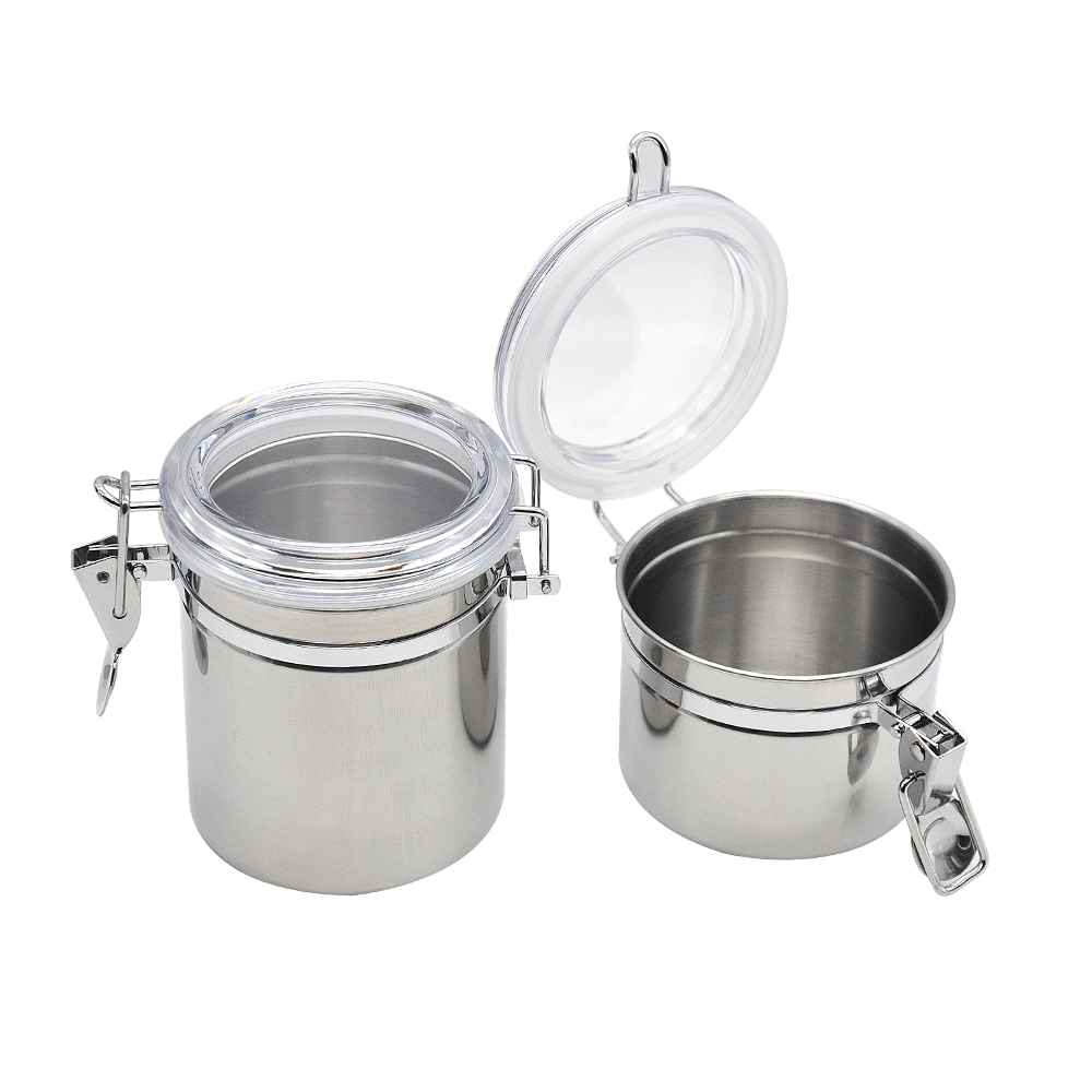 

Smoke shop moke pipe Stainless Steel Moisture Tank Jar Tobacco Storage Pill Case Box Eco-friendly Foods