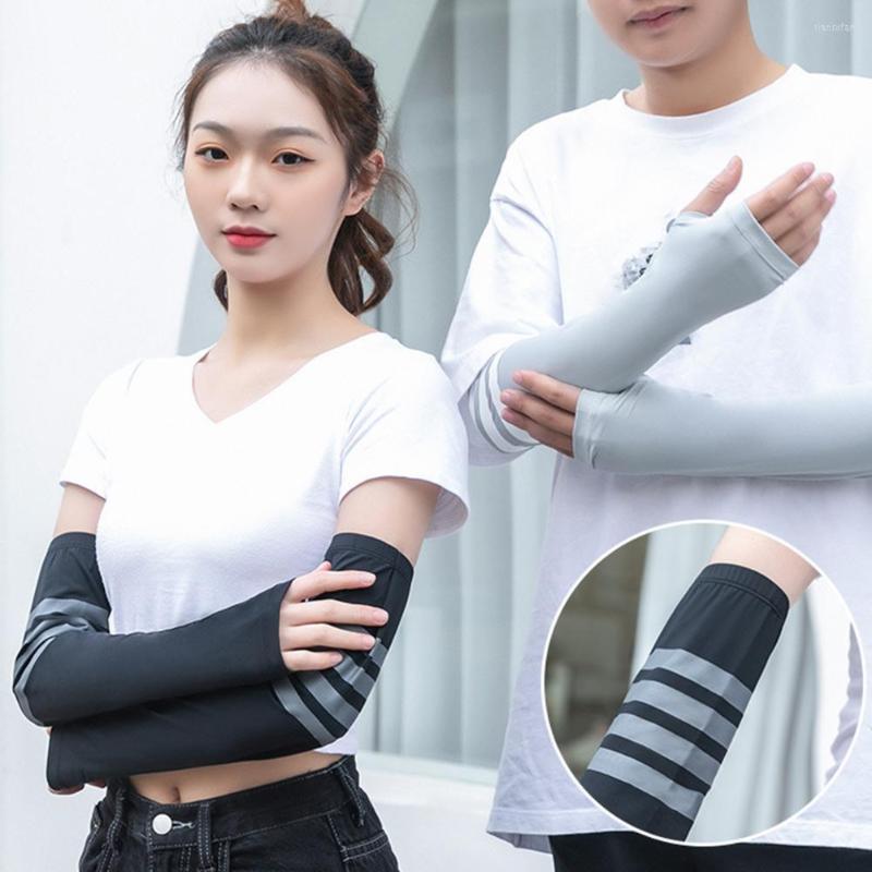 

Knee Pads Useful Sport Arm Sleeves Wear-resistant Lightweight Ice Silk Hand Cover Cool Cycling 1 Pair, White