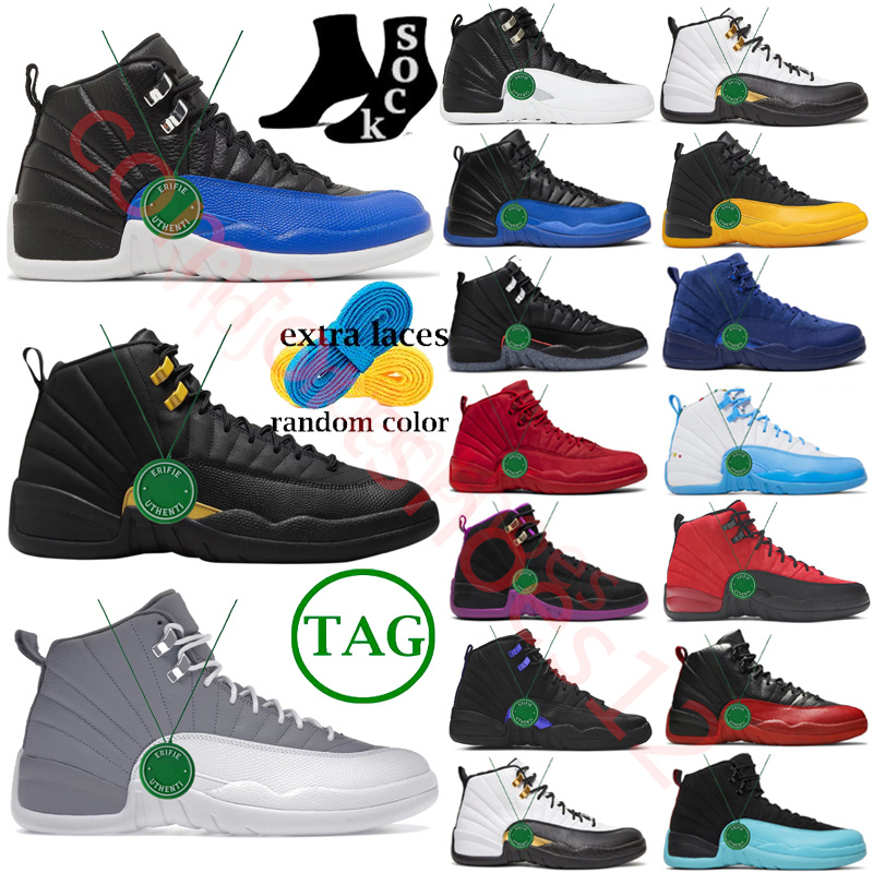 

2023 2023 Air Jumpman 12 shoes Men Jordens 12s Stealth Playoffs Out The Mud University Blue Gold Royalty Reverse Flu Game Black Taxi Hyper Royal, Color # 26