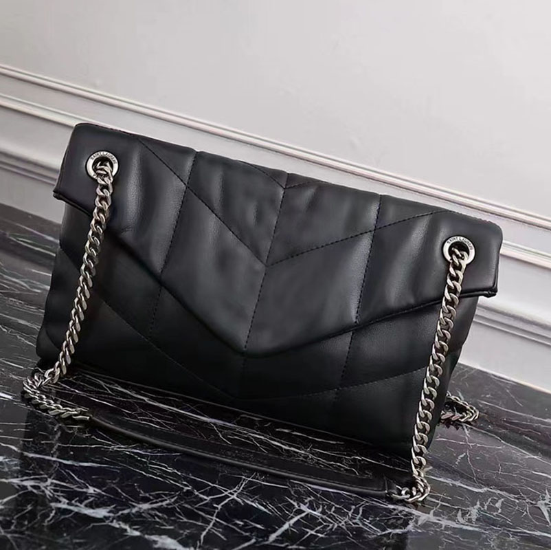 

designer bags lou lou tote bag handbags Shoulder Strap cross body purses luxurys messenger handbag Large Shoulder Chain Genuine Calfskin Leather Luxury bao bao, White