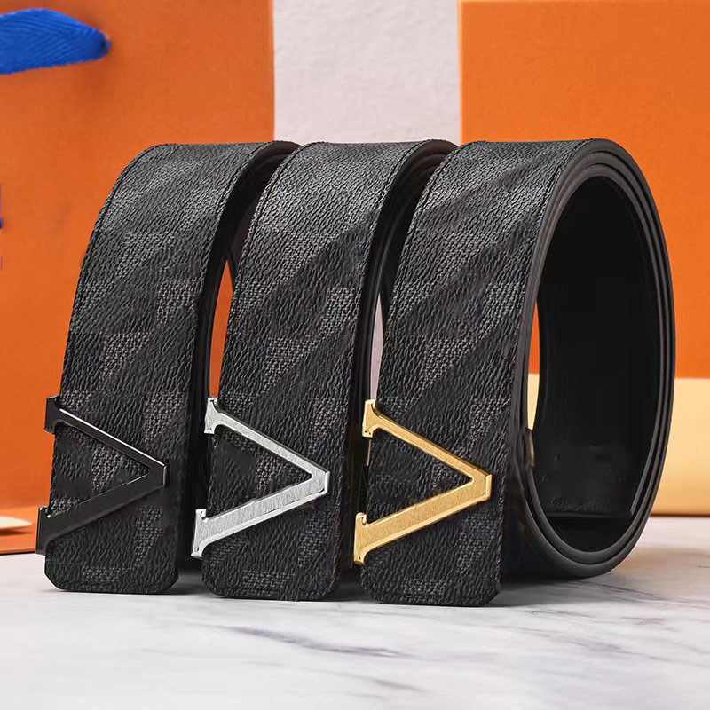 

Designer mens belt woman Belt man fashion quality waistband designers belts buckle genuine leather waistbands plaid floral Print geometric wholesale, As pics
