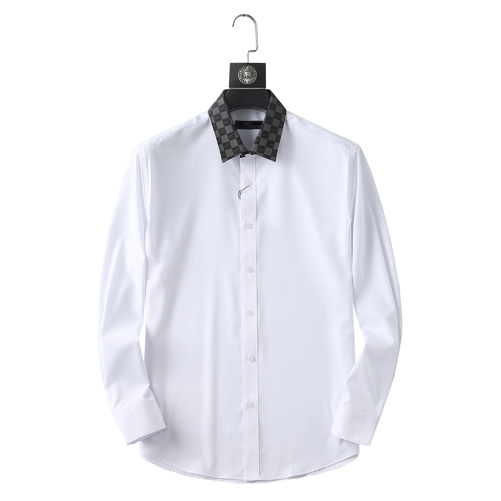 

Designer shirt mens Dress Shirt Fashion Society Men Solid Color Business Casual Menss Long Sleeve size -3XL YFHU