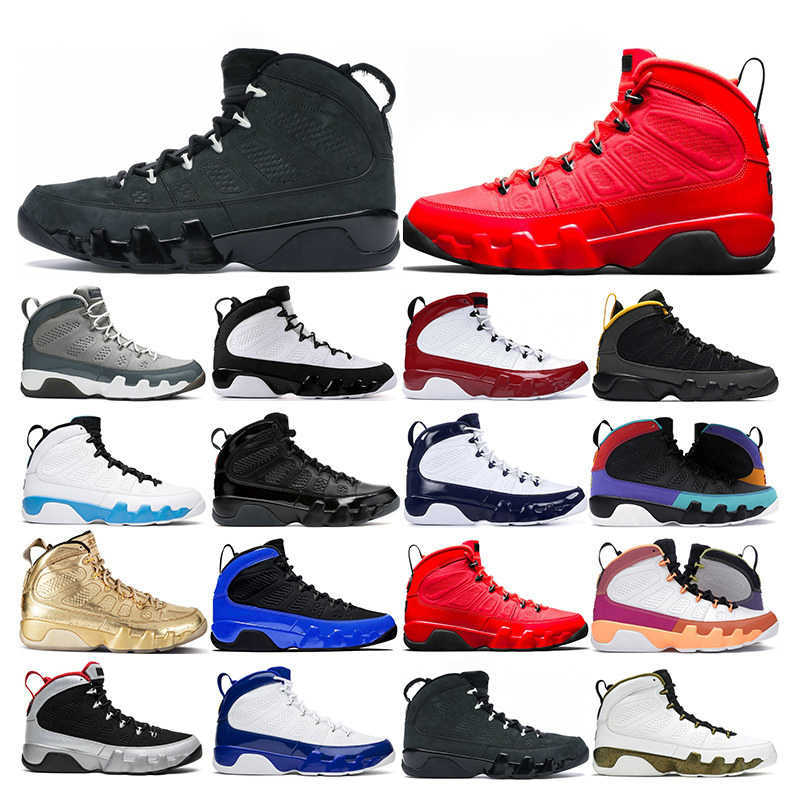 

top mens basketball shoes 9s Chile Red 9 gym Bred Patent Racer University Blue gold countdown pack sport sneakers trainers size 7-13, 12 gym red