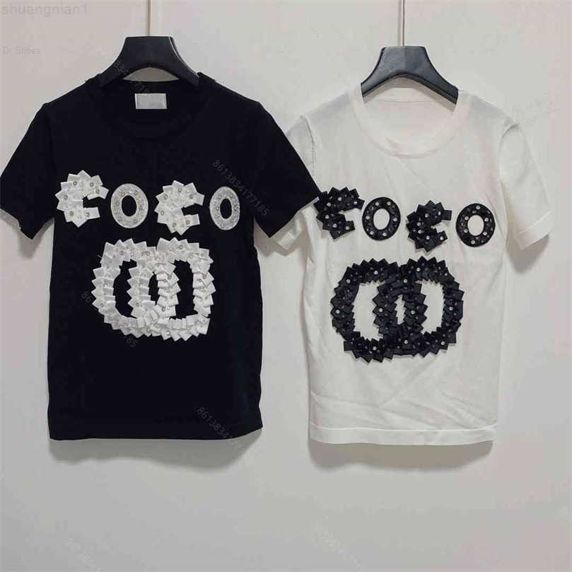 

2021ss cc womens t shirt desinger chan fashion summer women short sleeve high quality brand clothes for grils cotton female top 4OWE