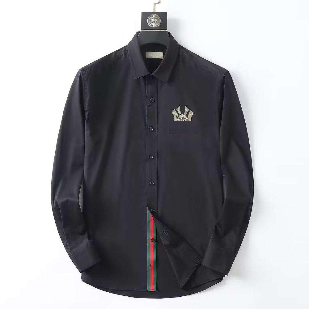 

Men Designer Business Dress Shirts Fashion Casual Cotton Men's Slim Solid Color Short Clothes Long Sleeve Clothing Size -3XL, Customize