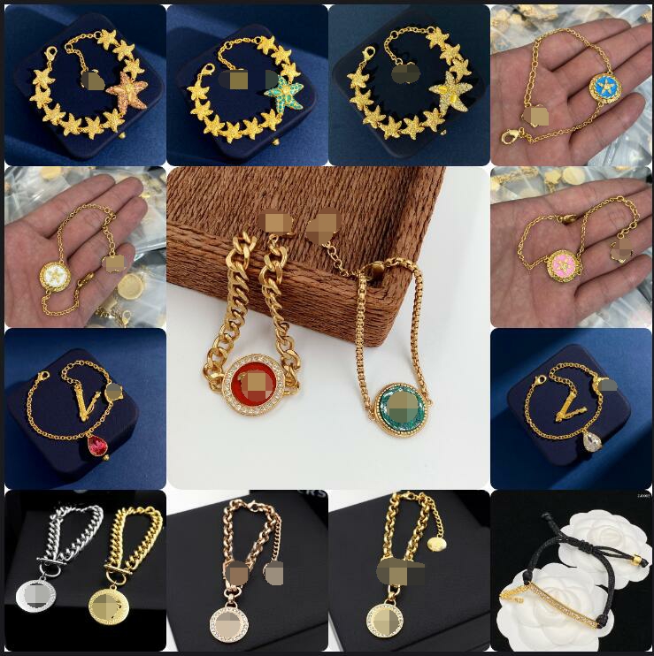 

Banshee Medusa Starfish Chain Bracelets 18K Gold Plated Brass Brand Woman Bangles Classic Style Link Premium Festive Party Gifts MB5 --01
