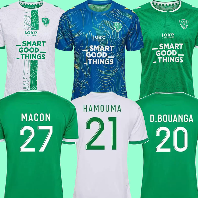 

22 23 maillots AS Saints Etienne Soccer Jerseys 2022 2023 maillot Etienne KHAZRI AOUCHICHE BERIC NORDIN HAMOUMA ASSE Football shirts equipment, Third+patch