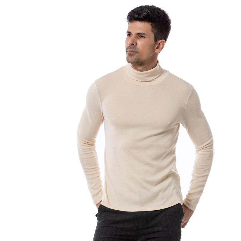 

Men' Sweaters 2022 Brand Turtleneck Undershirt For Men Winter Slim Fit Warm Knitted Sweater Business Casual Solid Color Basic Top Male XXL, Apricot