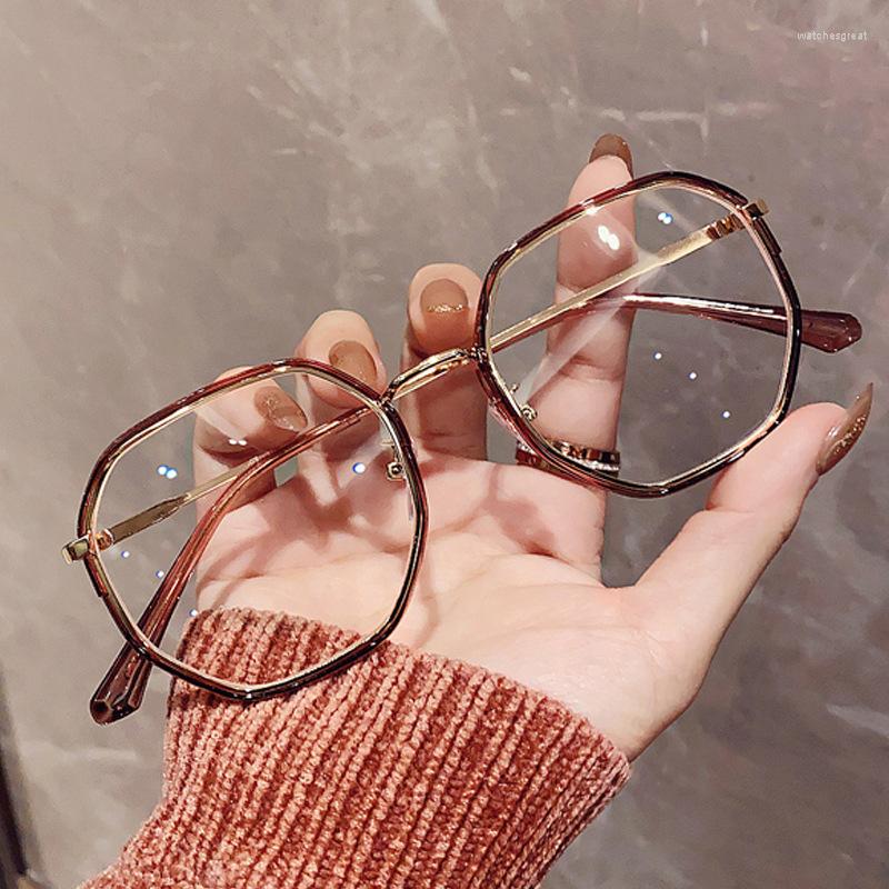 

Sunglasses Anti Blue Light Glasses Frame With Degree Round Women Men Vintage Myopia Lens Nearsighted Glasses-1.0 -1.5 -2.0 To -4.0