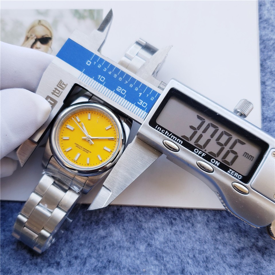 

Mechanical Women's Leisure Watch Waterproof World Time Sapphire Steel Dial 30.96MM Montre de luxe Iced Out Watch Folding Buckle, Split