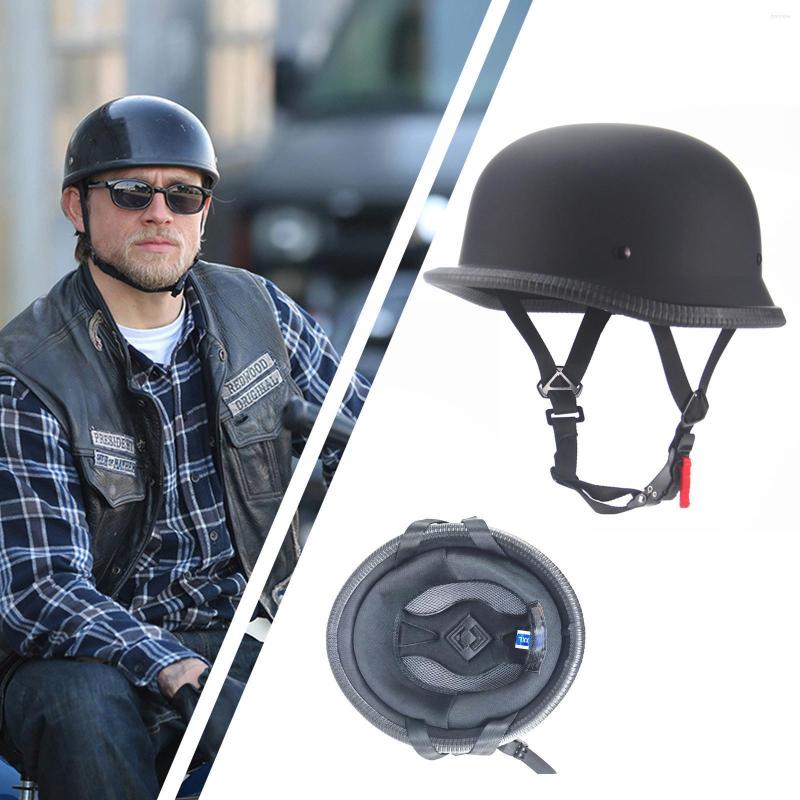 

Motorcycle Helmets Helmet Half Face Vintage Retro German Scooter Men's Head Safety Protection Gear Motorbike For Harl R4T1, Black