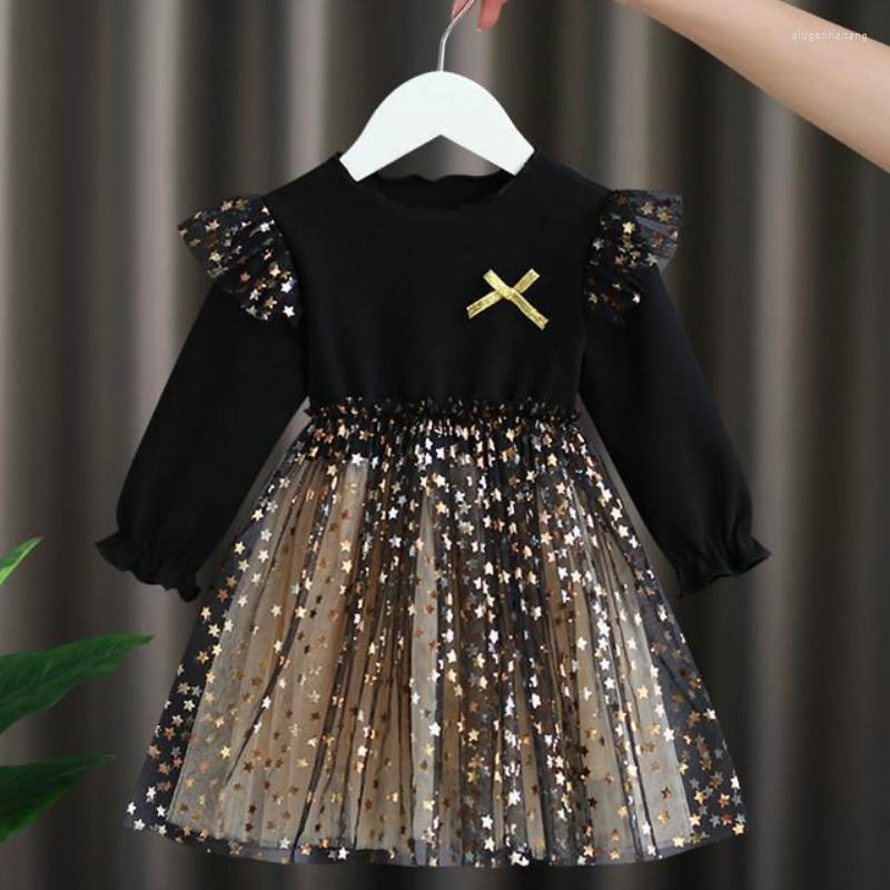 

Girl Dresses Kids Christmas For Girls Dress Autumn Children's Fluffy Tops Little Yarn Princess Clothes 0-6 Years, Hd-gauze-black-