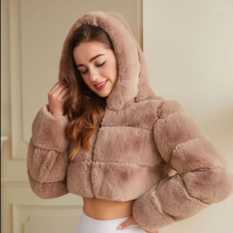 

Women' Fur Jackets For Women Natural Color Fluffy Jacket Coats Fashion Slim Coat Streetwea Faux Winter, White
