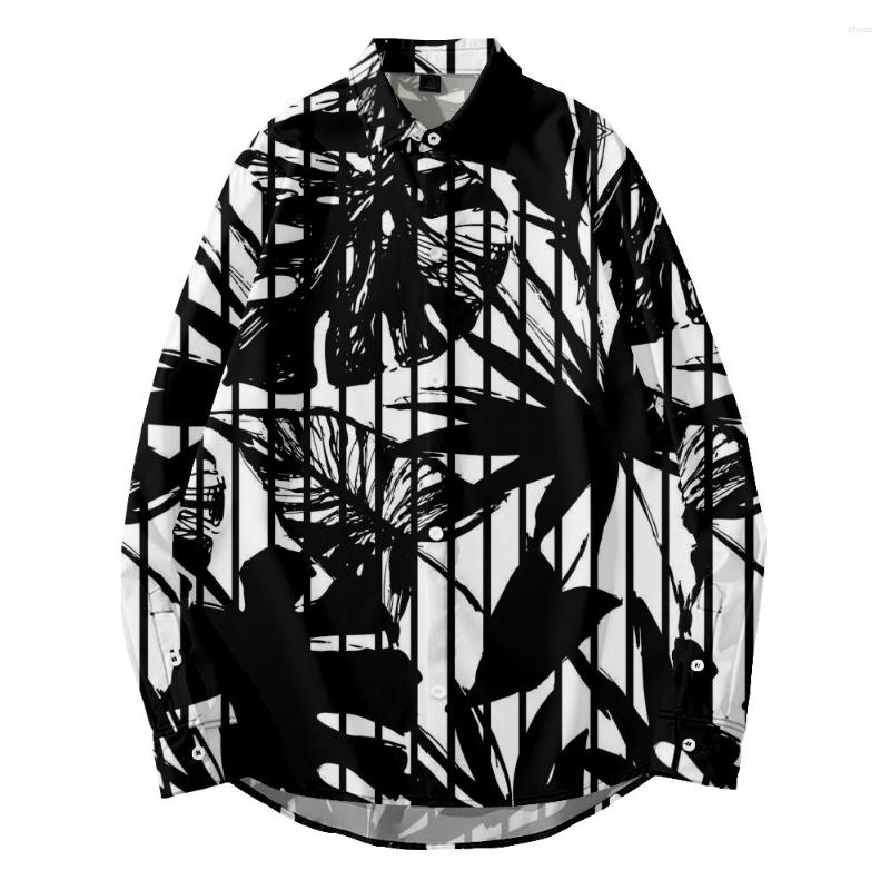 

Men's Casual Shirts 2022 Original Risk-free 3D Printing Breathable Large Men's Long Sleeve Shirt Top Bamboo Leaves, Beige