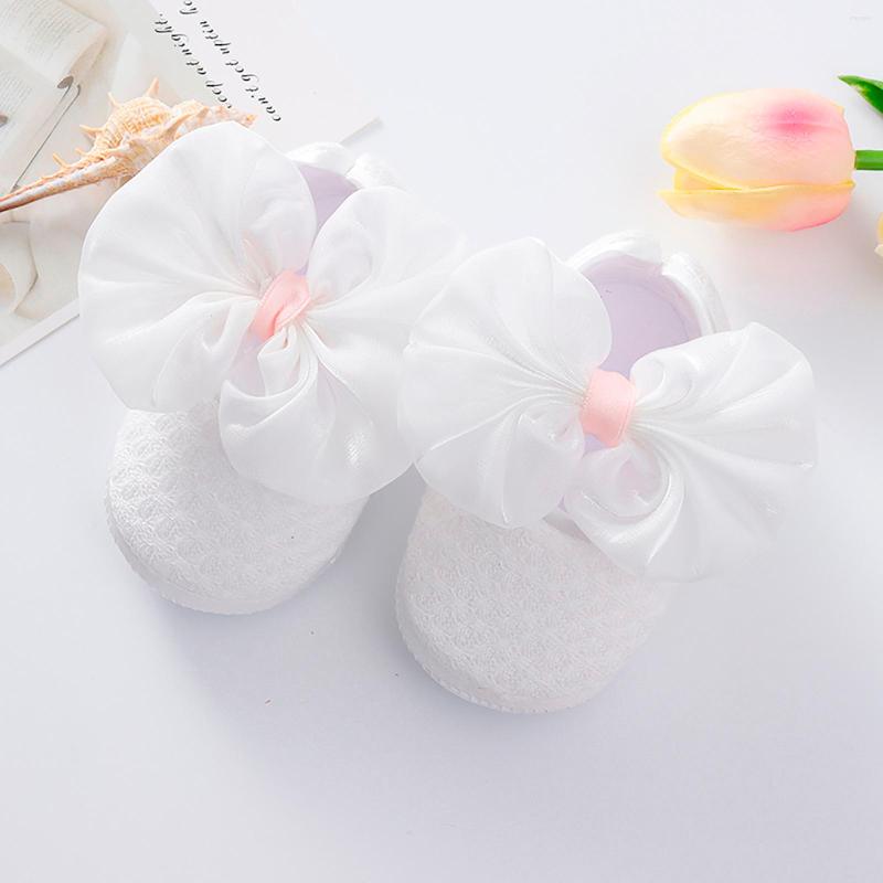 

First Walkers Baby Girls Shoes Small Ball Bow Princess Soft Toddler Infant Flats Dress, White