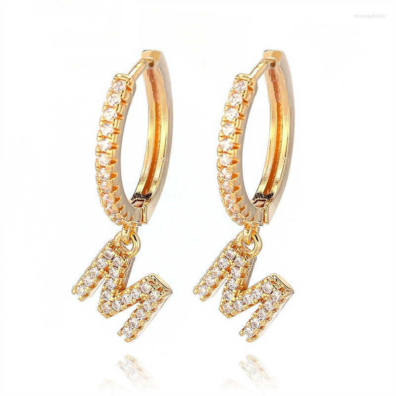 

Hoop Earrings 2022 Fashion Women Hip Hop Gold Plated 26 Letter Hanging Sexy Party Piercing Drop Earring Jewelry Gifts