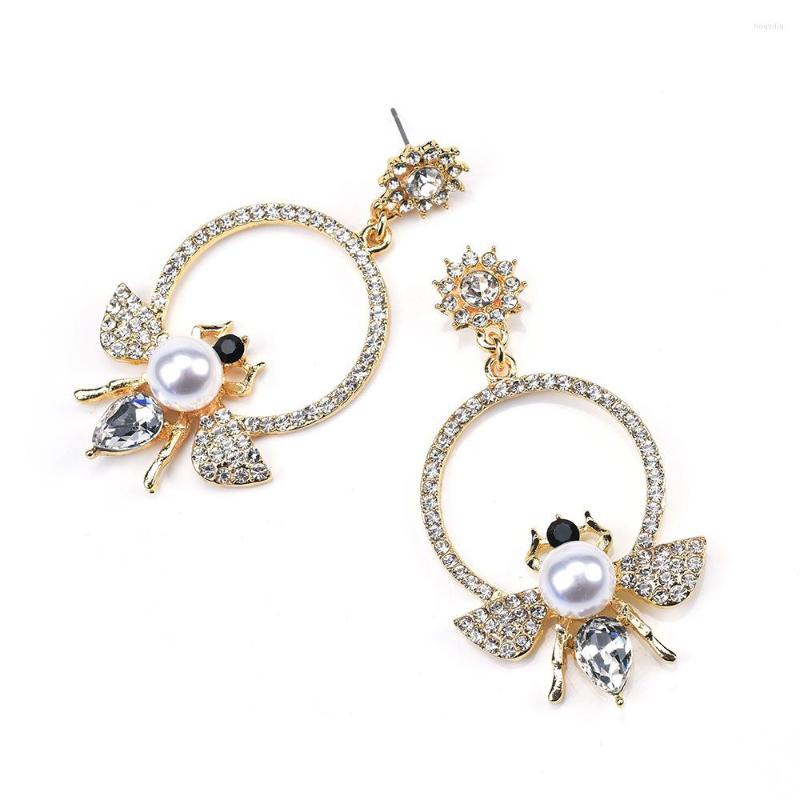 

Stud Earrings BK Round Colorful Acrylic Beads Bee Style Luxury Dangle Woman Fashion Eardrop Wedding Jewelry