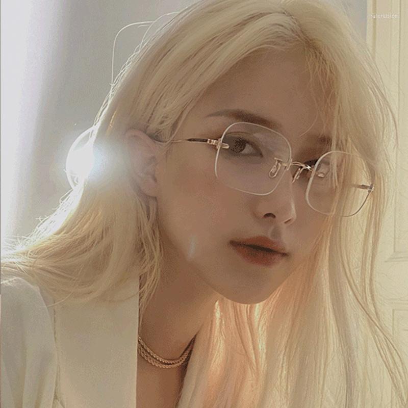 

Sunglasses Blue Light Blocking Glasses Cute Anti Eye Strain Rimless Fashion H9