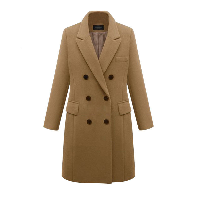 

Women's Wool Blends Winter Coats Jackets Slim Long Sleeve Basic Warm Cotton Outerwear Female 221114, Gray