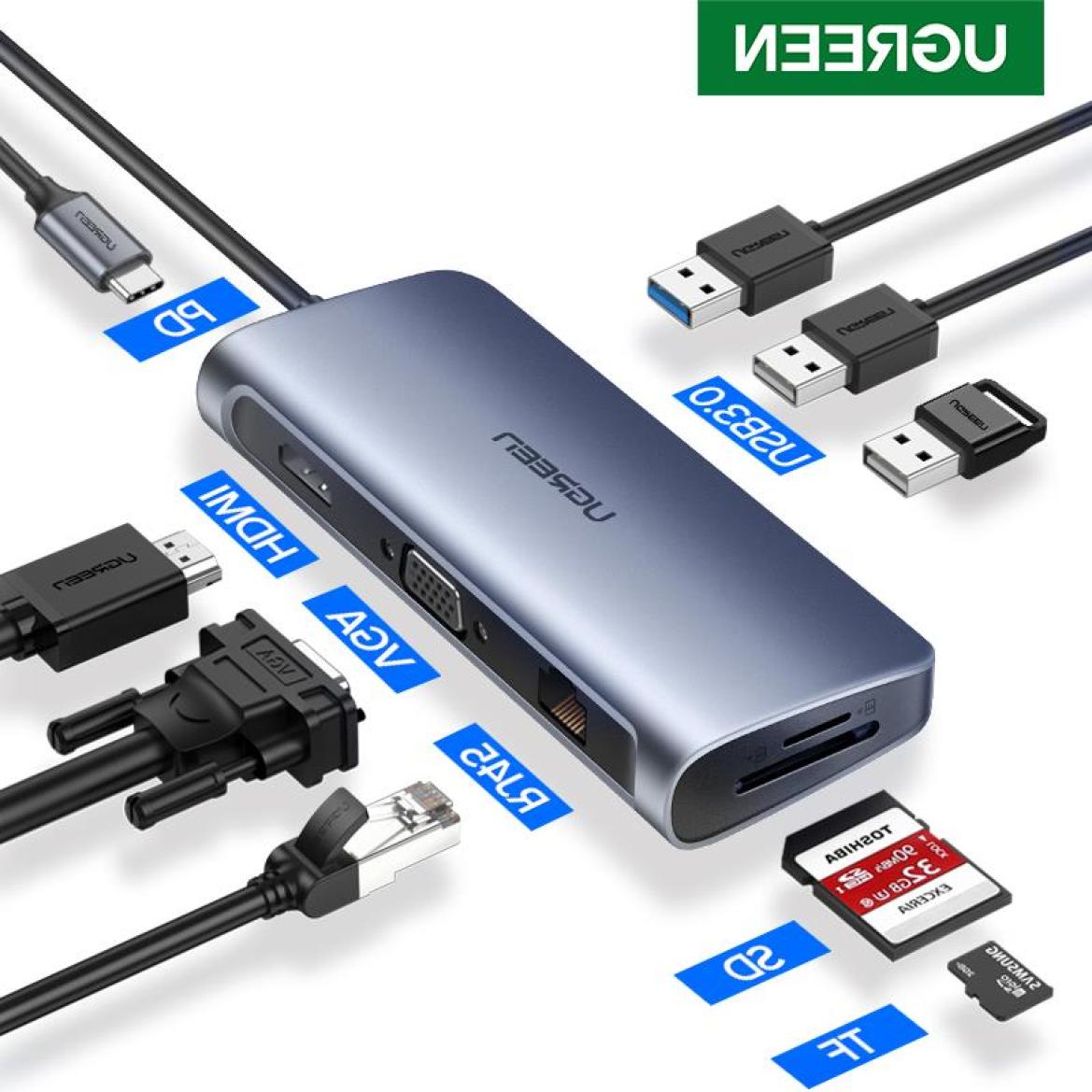 

to Thunderbolt 3 HUB USB Type UGREEN MacBook HDMI Galaxy Adapter for Dock Samsung Dex Thunderbolt USBC S10S9 Converter C HDMI Lu1689960