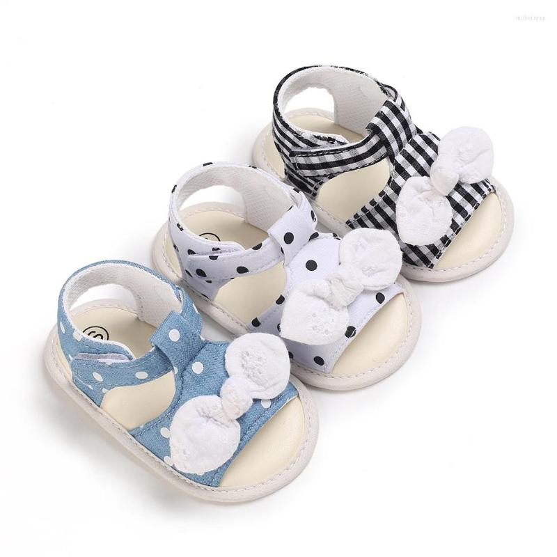 

First Walkers -14M Baby Girls Infant Toddler Non-slip Flat Soft-sole FButterfly Knot Irst Crib Shoes Children's Sandal, Black