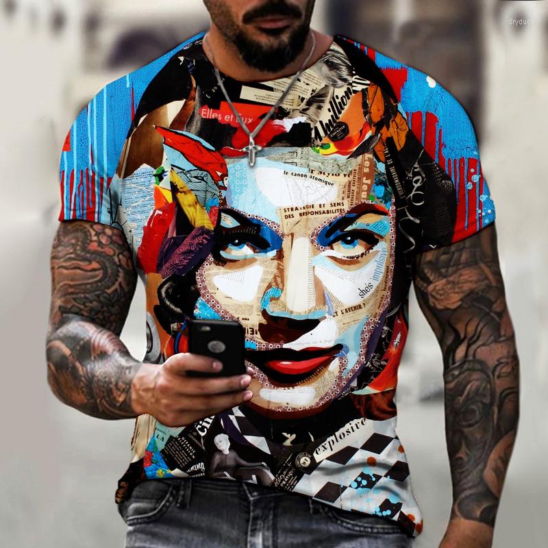 

Men's T Shirts Abstract Art Summer T-shirt Short-sleeved Fashion Shirt Harajuku Print Oversized XXS-6XL Loose And Breathable, Dyp-204