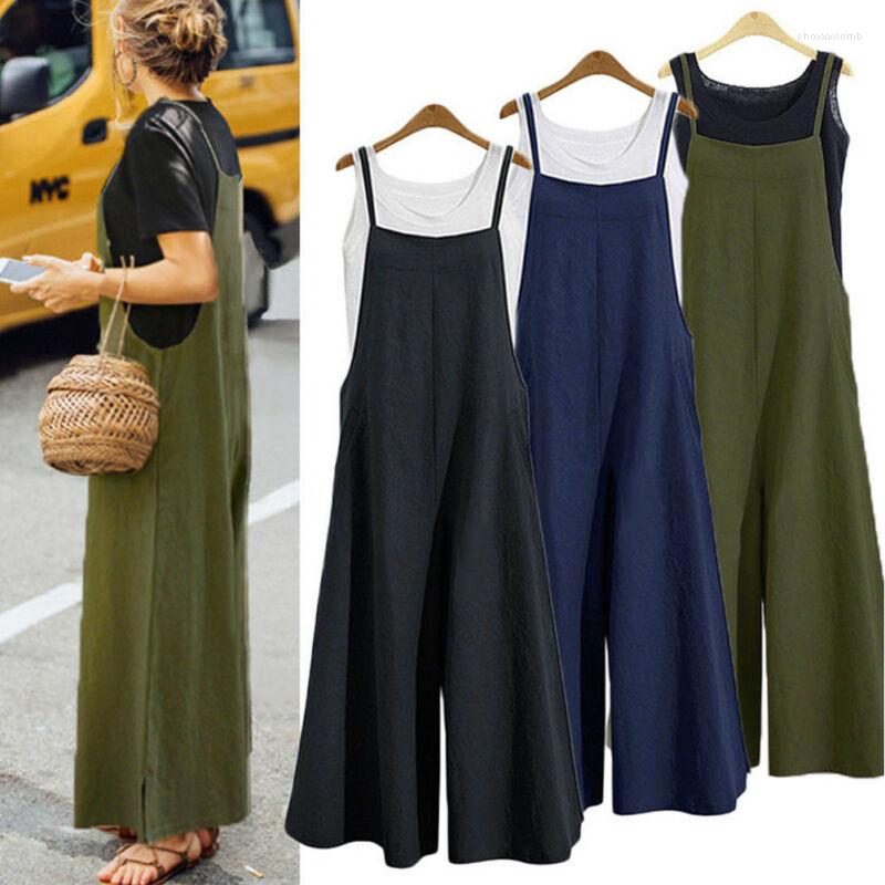 

Casual Dresses Fashion Women'S Clothes Loose Linen Dress Cotton Strap Harem Women Overalls