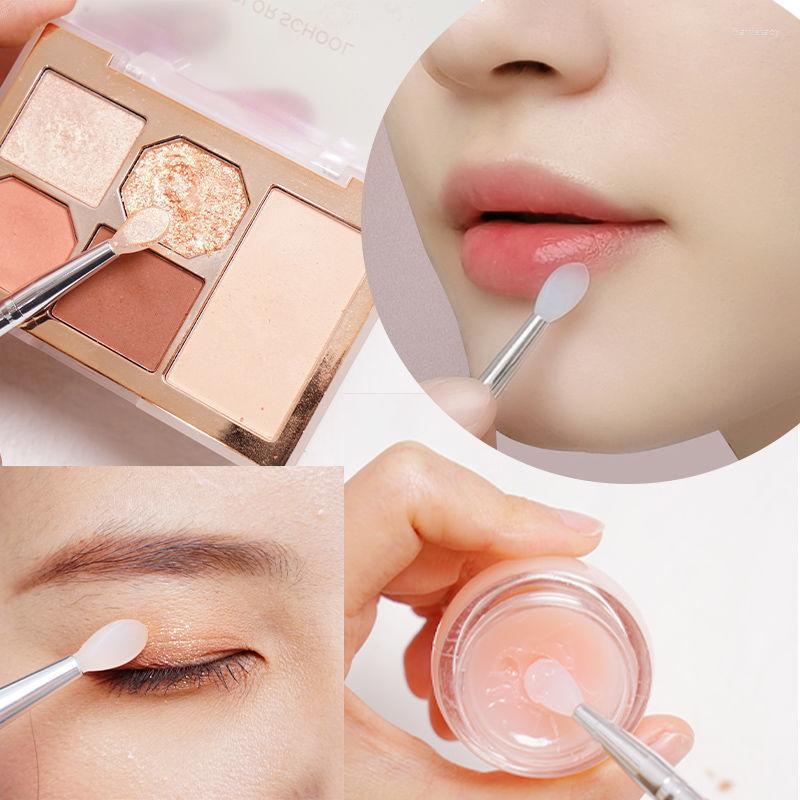 

Makeup Brushes 3pcs Portable Silicone Lip Brush Gloss Applicator Multifunctional With Dust Cap Lipstick Cosmetic Tools