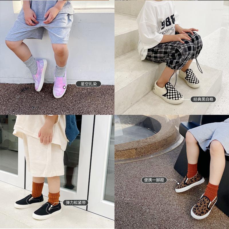 

Athletic Shoes Children A Pedal Spring And Autumn Boys Girls Casual Canvas 1-7 Years Old Toddler Cotton Single Shoe, Black