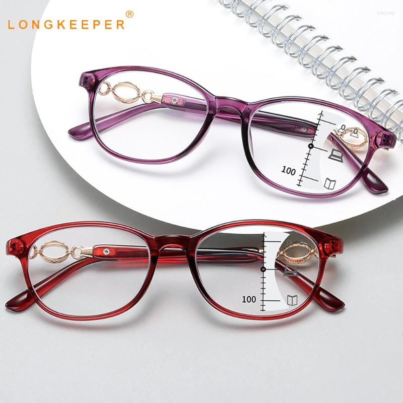 

Sunglasses Fashion Progressive Multifocal Reading Glasses Women Anti-blue Light Eyeglasses Ladies Presbyopic Spectacles 1.0 To 4.0