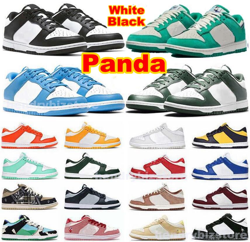 

Long Size US 13 14 Running Shoes Panda White Black Low Mens Womens Safare Mix Classic Green Varsity Syracus Kentucky UNC Grey Fog Glow Michigan Orange Paisley Sneakers, Color#2