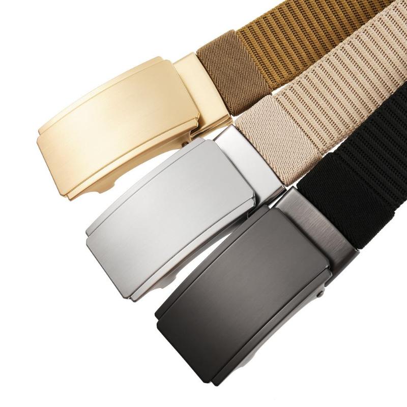 

Belts Nylon Woven Belt Men's Roller Alloy Buckle LY136-23708-1, Black
