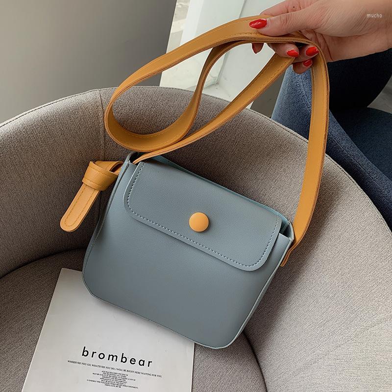 

Evening Bags Contrasting Color Fashion One-Shoulder Messenger Bag Portable PU Female Women Crossbody And Handbag Tote Bolso Mujer, Black