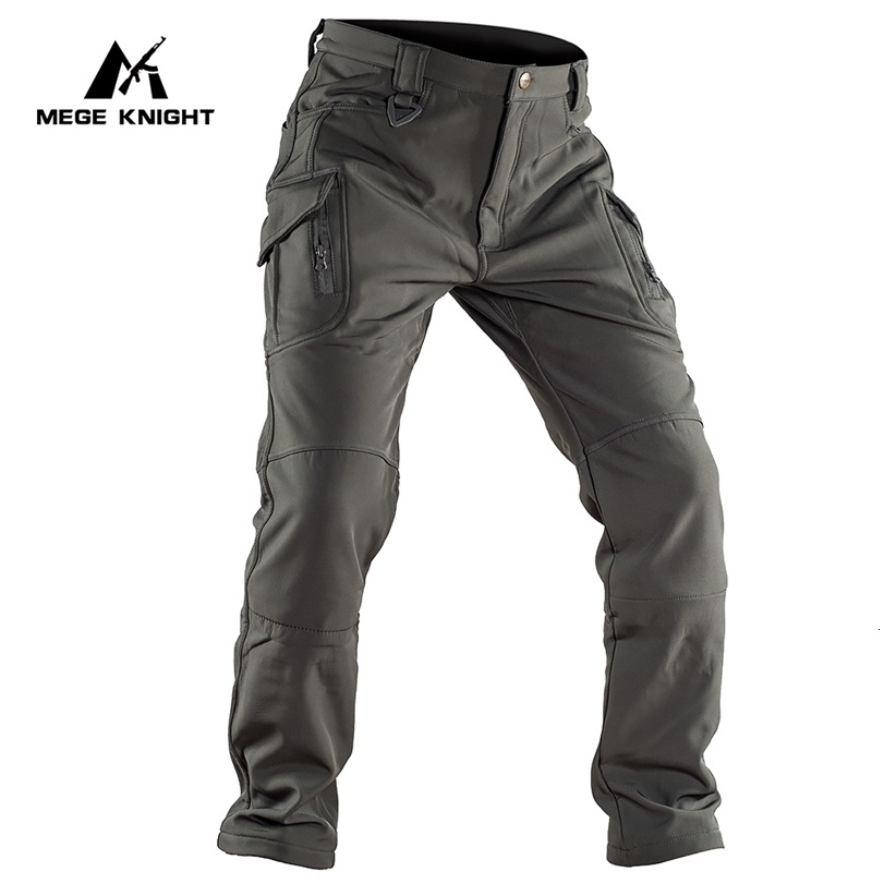

Mens Pants MEGE Warm Winter Soft Shell Fleece Travel Waterproof Outdoor Trekking Camping Hiking Windproof Skiing Fish Trousers 221113, Khaki