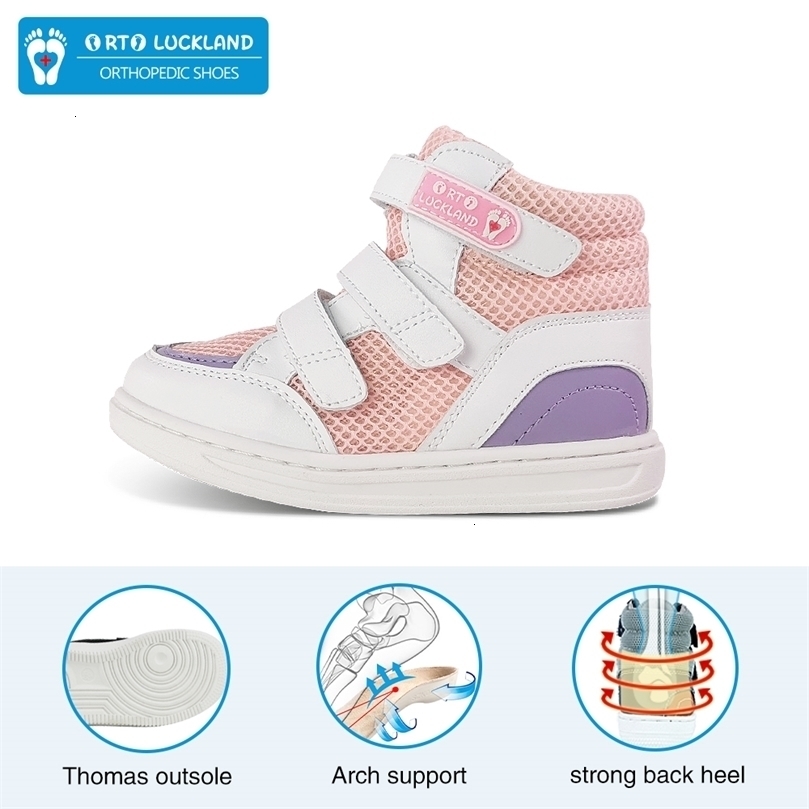 

Sneakers Girls Casual Running Shoes Children Demi Mesh Toddler Kids Boys White Orthopedic School Footwear With Removable Insole 221113, Pink