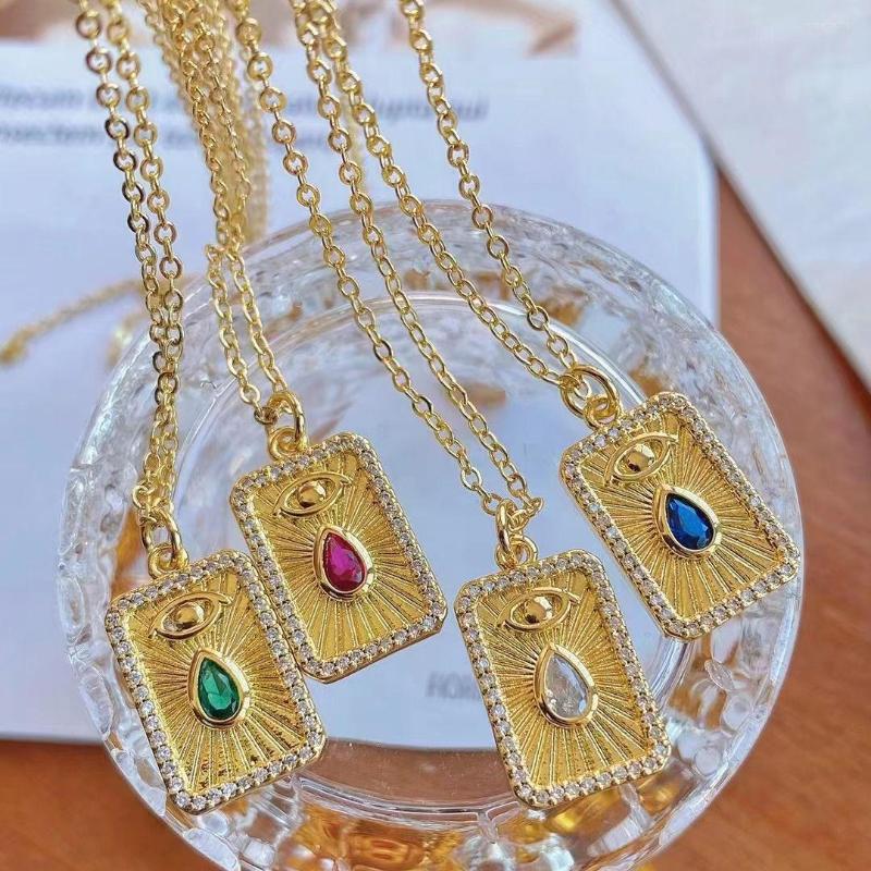 

Pendant Necklaces 5Pcs Est Gold Geometric For Women Square Choker Necklace Fashion Multilayer Female Dainty Jewelry Gift