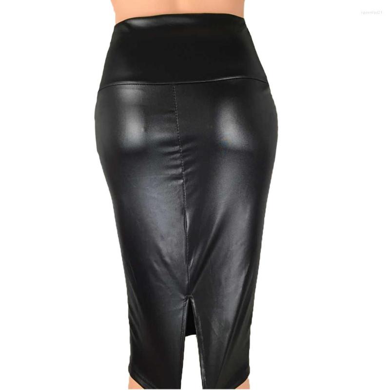 

Skirts Womens Lady High Waist Hip And Knee In The SkirtSexy Slit Skirt, Red