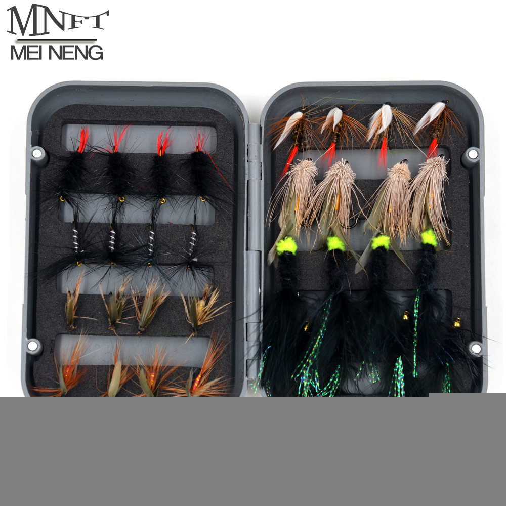 

Baits Lures MNFT 32PcsBoxed Black Brown Dry Flies Fly Fishing Lure Wooly Bugger Streamer Trout Nymph Carp Artificial Fish Bait 221111