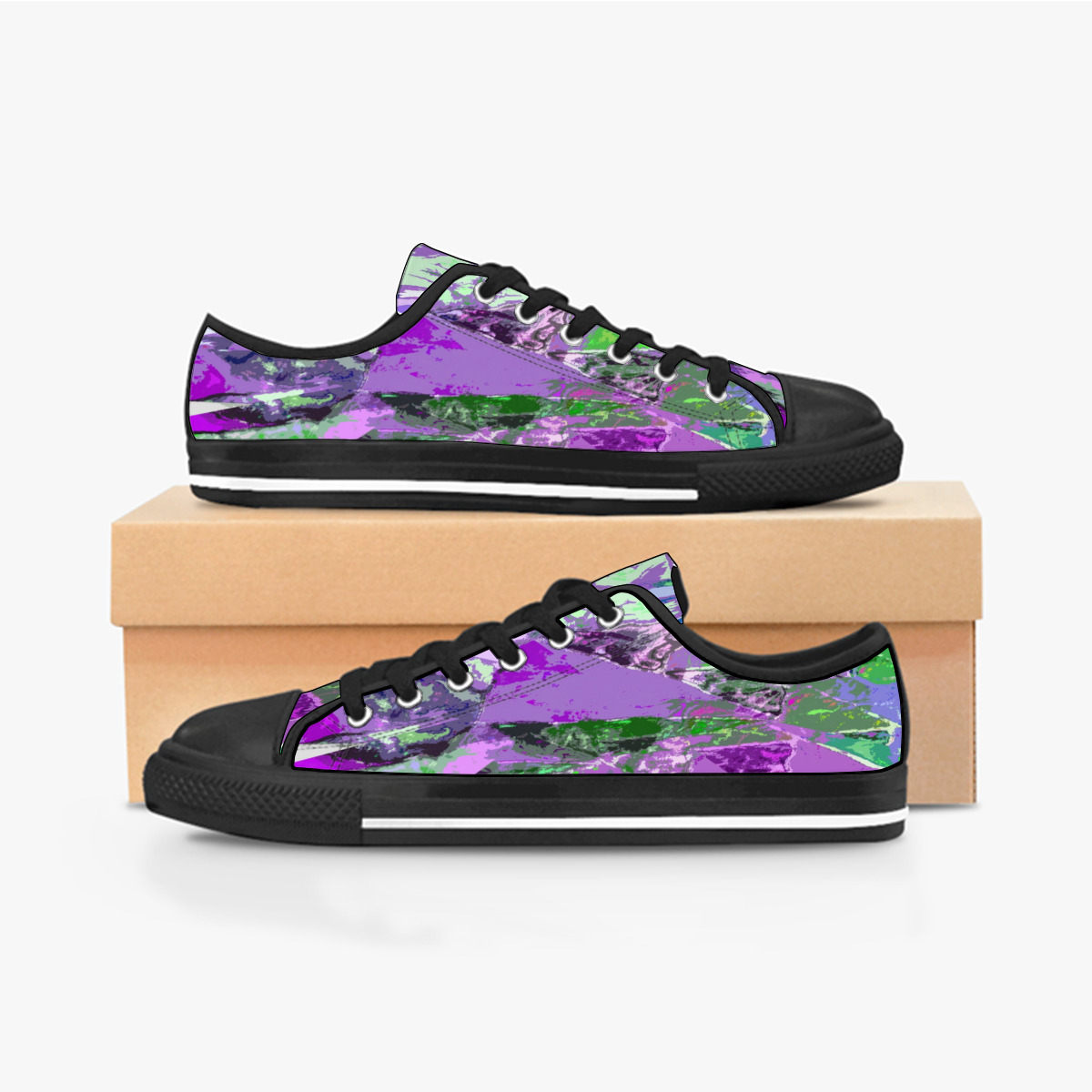 

Men Stitch Shoes Custom Sneaker Hand Painted Canvas Womens Fashion Purple Low Cut Breathable Walking Jogging Trainers Size 38-45, Attention