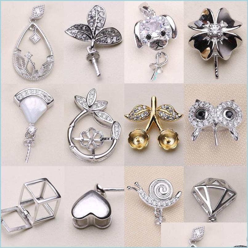 

Jewelry Settings 12 Styles Pearl Pendant Settings S925 Sterling Sier Necklace Diy Women Fashion Jewelry Wedding Gift Drop Delivery Dh9Yq