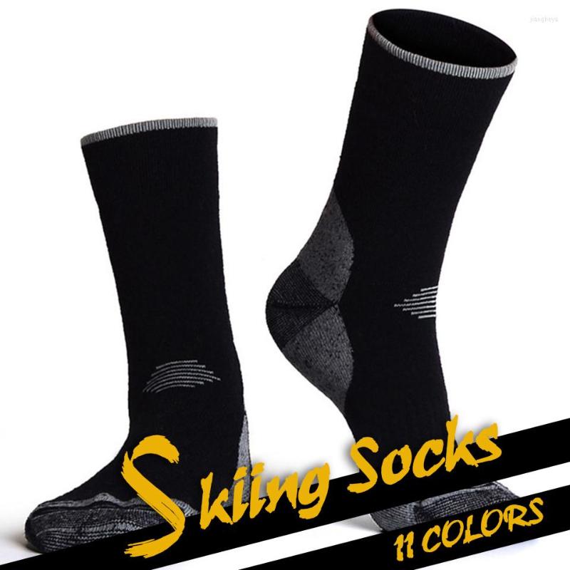 

Sports Socks GOBYGO Thermal Men Women Wool Winter Thickened Soft Warm Outdoor Hiking Mountaineering Skiing Wearable, B black l(39-43)