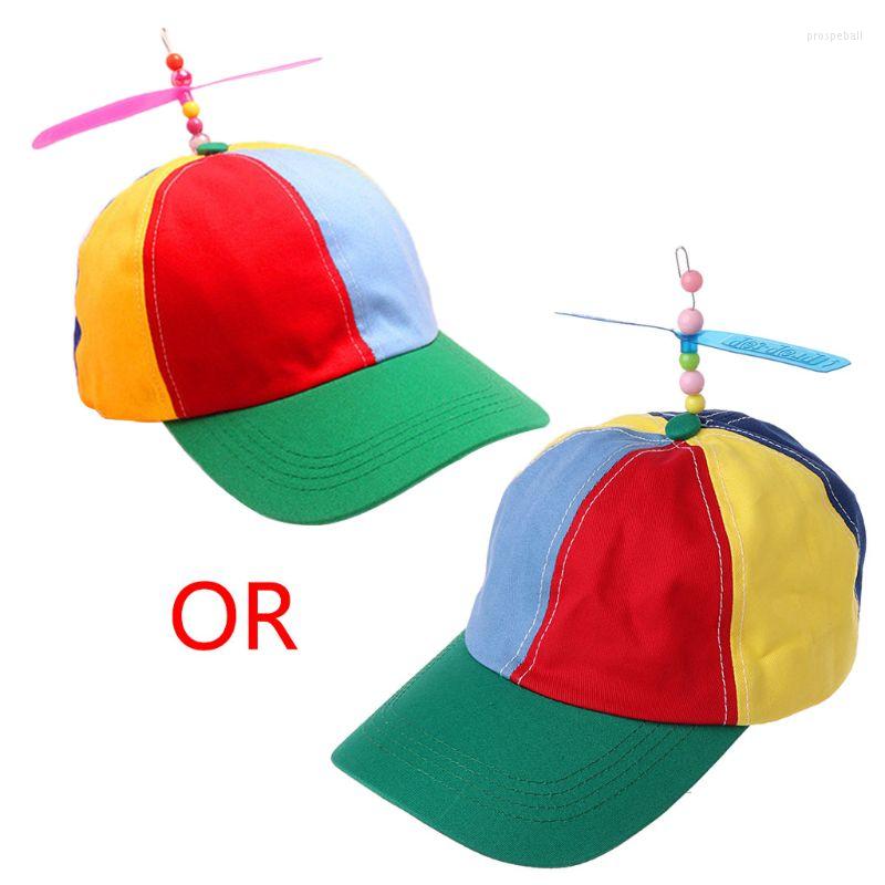 

Berets Adult Kid Summer Helicopter Propeller Baseball Cap Colorful Patchwork Dragonfly Beaded Cosplay Party Adjustable Snapback Dad Hat, Child