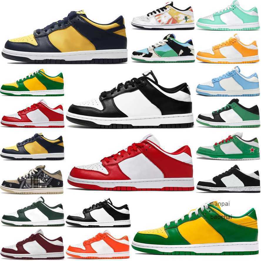 

2023 Running Shoes Designer Sneakers Sports Trainers Leather Casual Grey Fog Black White Coast Dunksb Purple Paisley Parra Abstract Art Off, Color# 34